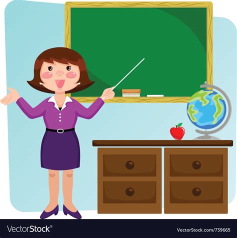 Teacher In The Classroom Royalty Free Vector Image