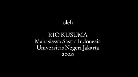 Puisi Helvy Tiana Rosa Lelaki Dalam Rindu Abadiku Dibacakan Oleh Rio