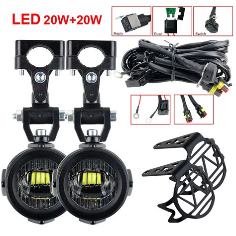 2psc 6500k Motorcycles Led Bmw Fog Auxiliary Light For Bmw R1200gs Adv F800gs K1600 F800gs