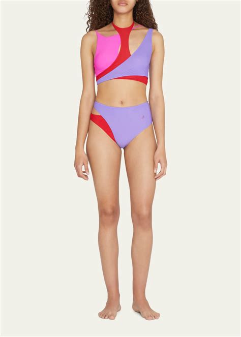 The Attico Layered Two Piece Bikini Set Bergdorf Goodman