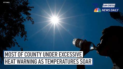 Tue July 9 Most Of San Diego County Under Excessive Heat Warning As Temperatures Soar Nbc 7