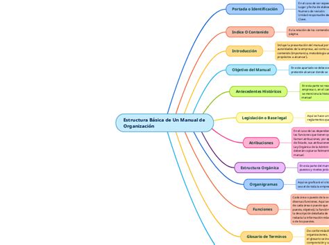 Estructura Básica De Un Manual De Organiza Mind Map