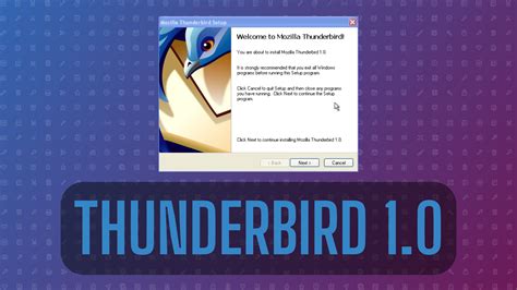 Thunderbird Time Machine: Windows XP + Thunderbird 1.0