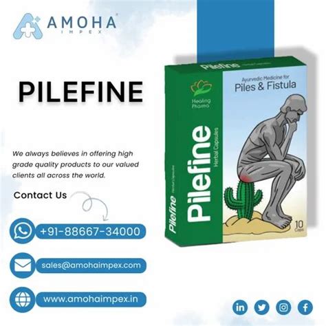 Pilefine Herbal Capsule For Bloody Piles At Rs Bottle In Surat