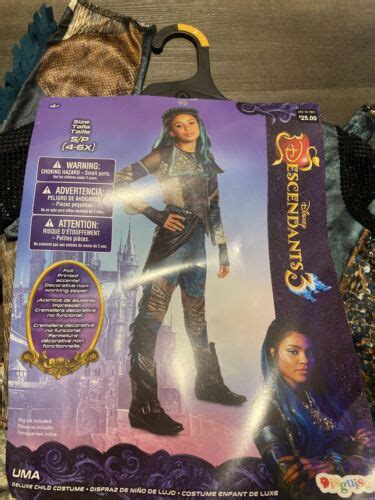 Disney Descendants 3 Girls Uma Dress Up Halloween Costume 4 6 Small 6154 Ebay