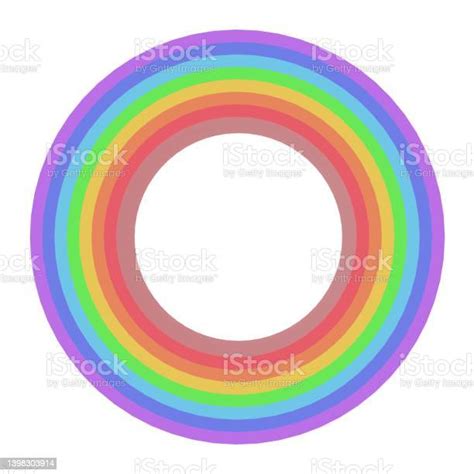 Foto De Círculo Arcoíris Nas Cores Do Arcoíris Símbolo Lgbt Um Fenômeno