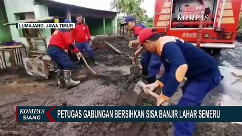 Percepat Proses Pembersihan Sisa Lahar Dingin Gunung Semeru Damkar