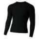 A N Adult Polyester Spandex Long Sleeve Compression T Shirt