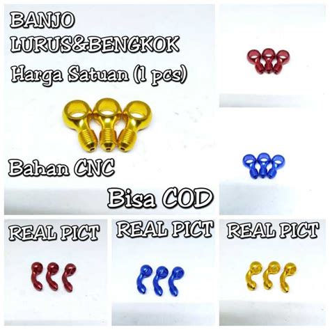 Banjo Lurus Baut Banjo Lurus Selang Rem Depan Full Cnc Import Universal