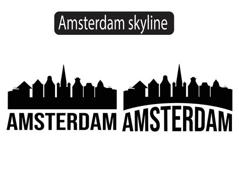 Amsterdam City Skyline Silhouette Vector Illustration 8630322 Vector