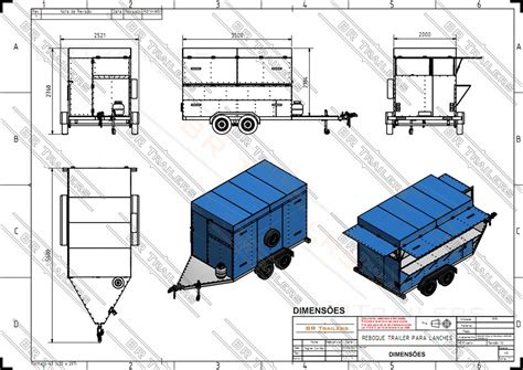 Projeto Carretinha Reboque Food Trailer Para Lanches Pdf R 22 90