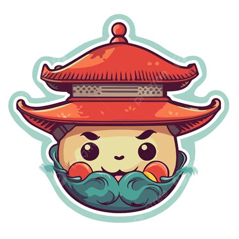 Diseño Chino Cabeza De Dibujos Animados Vector Png Dibujos China