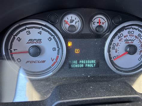 How do I get rid of this “tire pressure sensor fault” 2009 ford focus