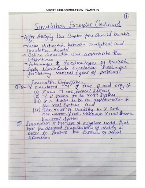 Lecture 6- Monte Carlo Simulation Examples C 240311 142832 - simulation and modelling - Studocu