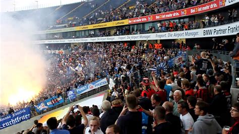 Hd Pyro Rauch Und B Ller Hansa Rostock Bei Eintracht Frankfurt