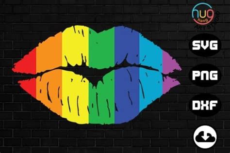 Rainbow Lips Gay Pride LGBTQ Graphic By HugHang Art Studio Creative Fabrica