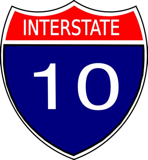 I 10 Sign Clip Art At Vector Clip Art Online Royalty Free