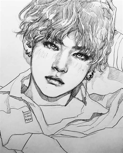 Nonconman Producción Artística Dibujo De Fan Art Bts Dibujo