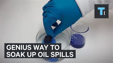 Genius Way To Clean Oil Spills With A Sponge Youtube