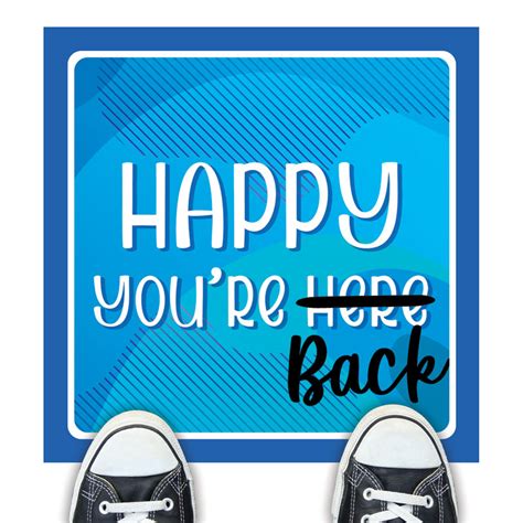 vibrant colors happy youre  floor sticker church banners