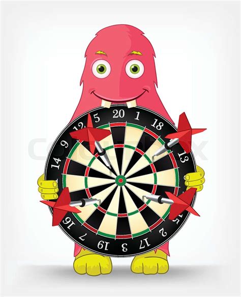 Funny Monster Darts Stock Vector Colourbox