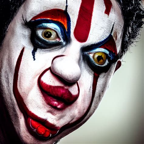 Prompthunt Mattia Binotto Clown Makeup Widelens Realistic Hdr Red