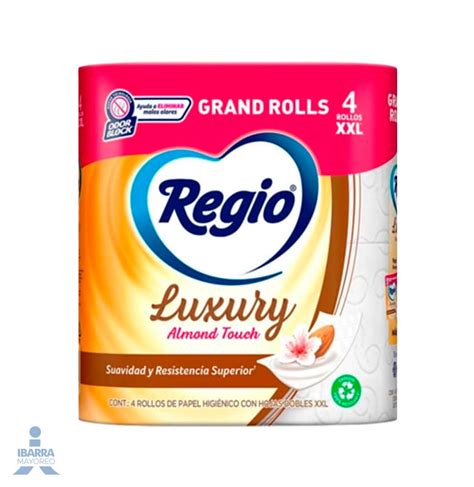 Papel Higienico Regio Luxury Almond Hojas Rollos Ibarra Mayoreo