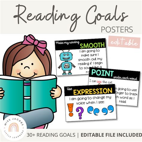 Reading Goal Posters Miss Jacobs Little Learners