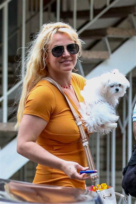 Britney Spears Orange Dress Braless Boobs Curvy Hot Celebs Home