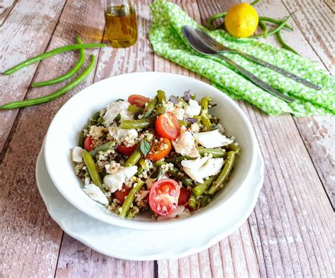 Insalata Estiva Con Quinoa Fagiolini E Merluzzo Diario Di Una Ciccina