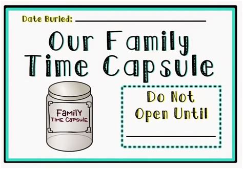 Free Printable Time Capsule Template