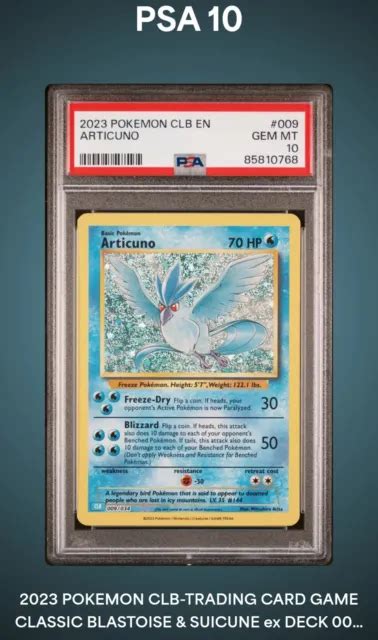 Pokemon Articuno Clb En Holo Tcg Classic Collection Psa Eur