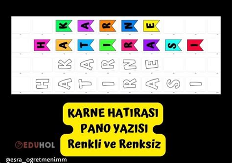 Karne Hatırası Pano Harfleri R Eduhol Etkinlik İndir Oyun Oyna