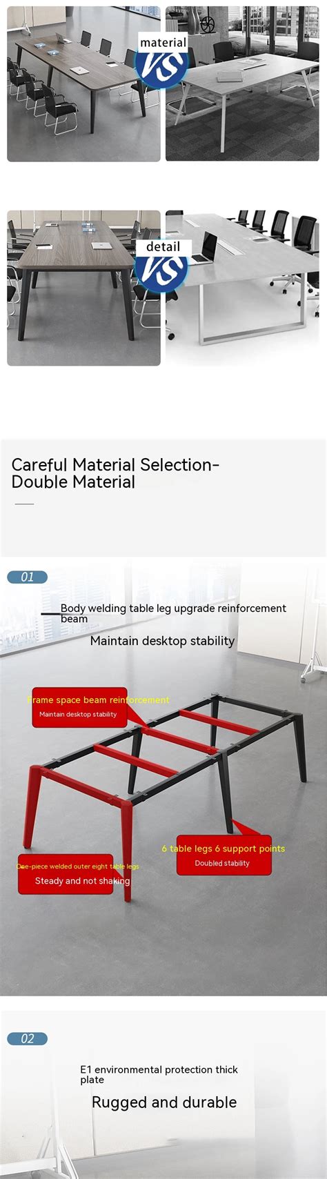 Modern Simple Office Desk Conference Room Reception Table And Chair