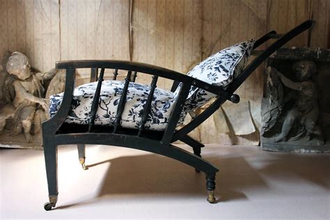 Ebonized And Upholstered Philip Webb For Morris And Co Reclining