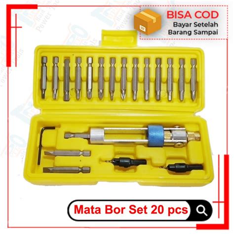 Jual Mata Obeng Bor Set Komplit Obeng Socket Sambungan Bor Cordless 20