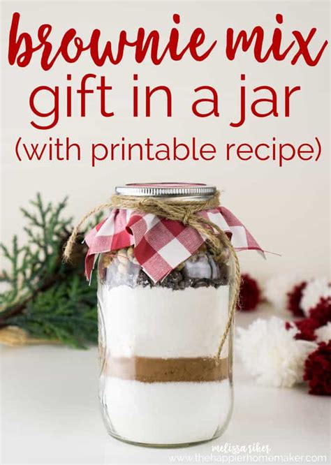 Brownie Mix In A Jar With Free Printable Recipe Card