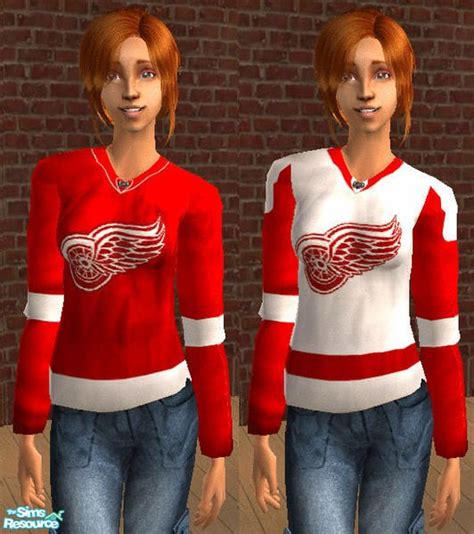 an animated image of two young women in red and white hockey jerseys ...