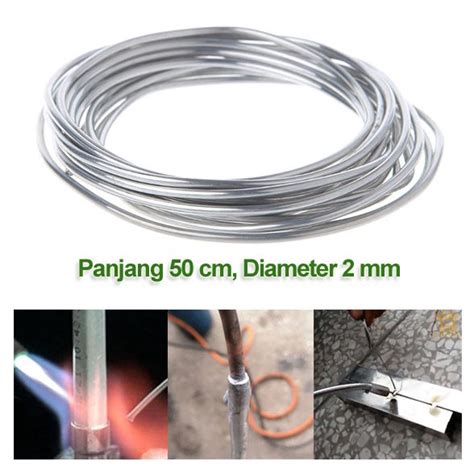 Jual Kawat Las Aluminium Flux Wire Panjang 50 Cm Diameter 2 Mm Shopee