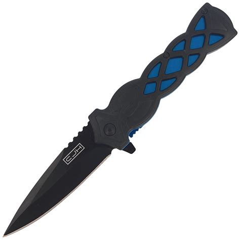 Herbertz Solingen Cjh Folding Knife Black Blue Abs Black Blade