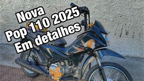 NOVA HONDA POP 110 2025 PRETA PREÇO NA LOJA EM DETALHES POP 110i