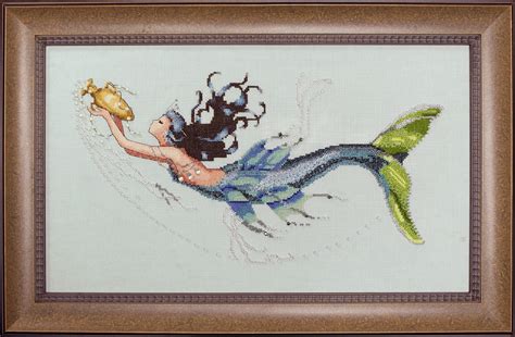 Mediterranean Mermaid Mermaid Cross Stitch Counted Cross Stitch