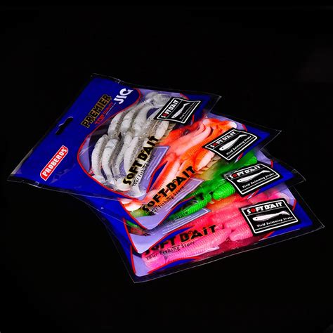 50pcs Box Fishing Worm Soft Lures Jig Wobblers 6 7 7 5cm Easy Shiner