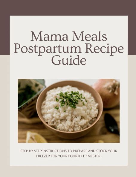 Just The Inserts Postpartum Recipe Guide