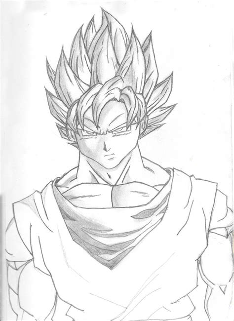 Super Saiyan Goku Sketch by ZiWillz on DeviantArt