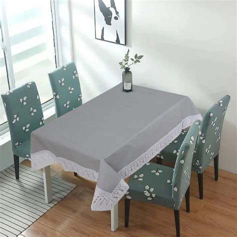 Vital Designs Rectangular Grey Vinyl Table Cover Size X Inch At