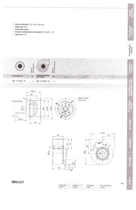 Ebm Papst Single Inlet Blower Ebm Papst G E Eh Single Inlet