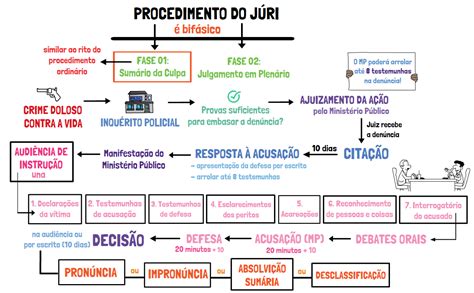 Mapas Mentais TRIBUNAL DO JÚRI Direito Processual Penal ANA