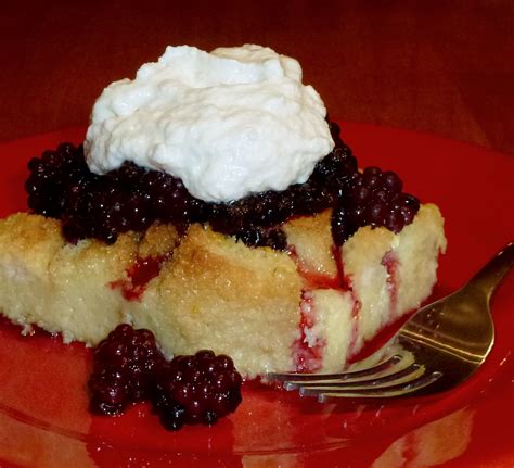 A Savory Table Blackberry Bread Pudding With Lemon Whipped Cream