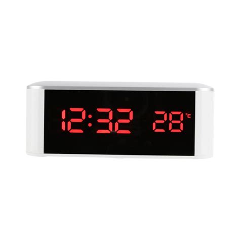 Digital Alarm Clock Precise 12/24 Hour Temperature Display Large Screen Smart LED Clock Bedside ...